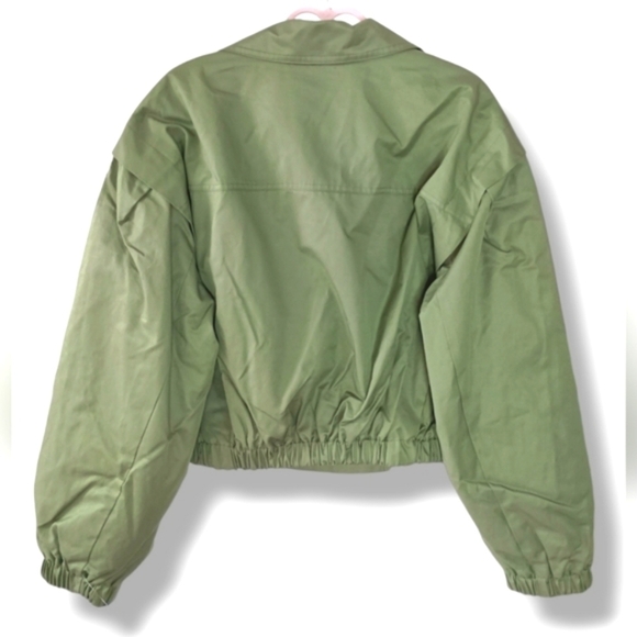 NWOT Free People Looking Glass Trench Coat in Loden Green✨ Medium ✨ $148 - Picture 6 of 8